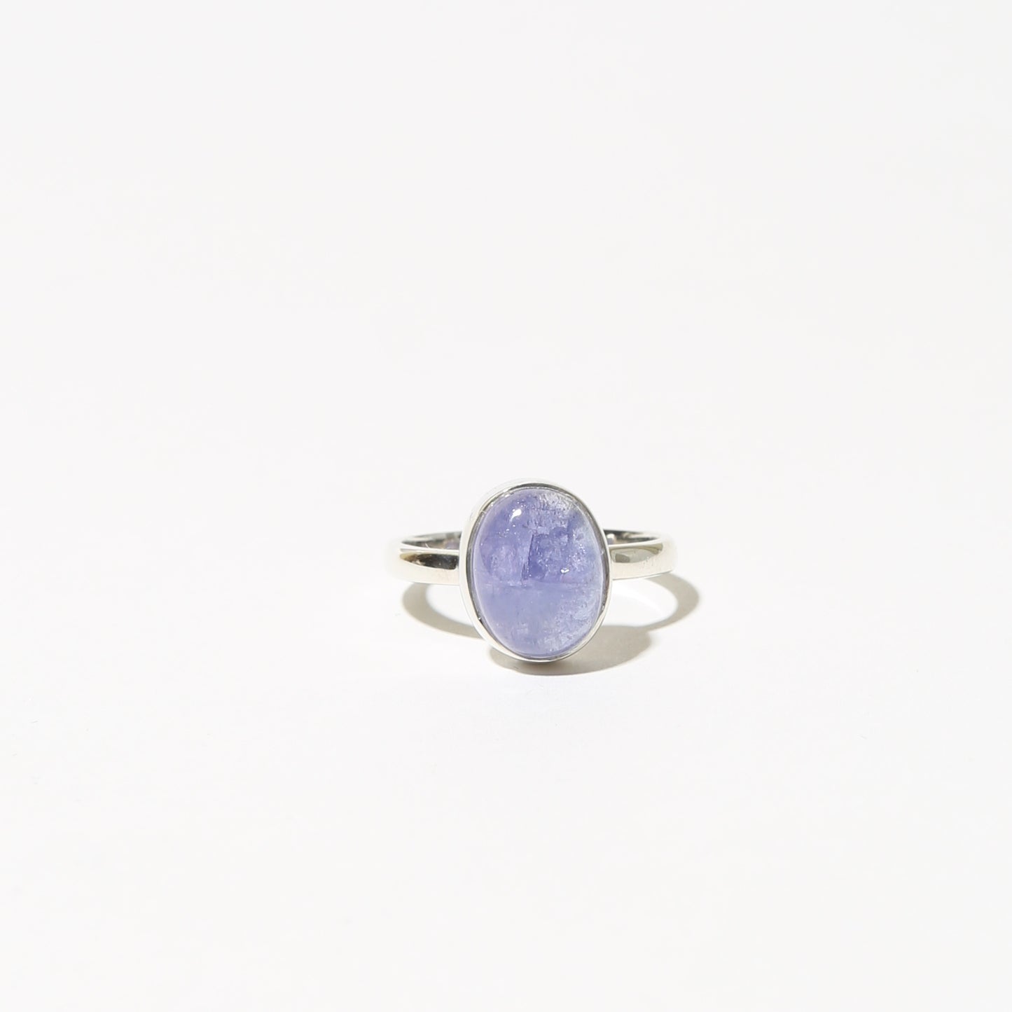 Tanzanite Oval Sterling Ring Sz 7