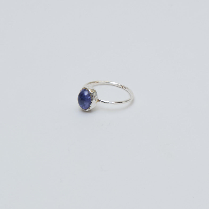 Tanzanite Oval Sterling Ring Sz 9