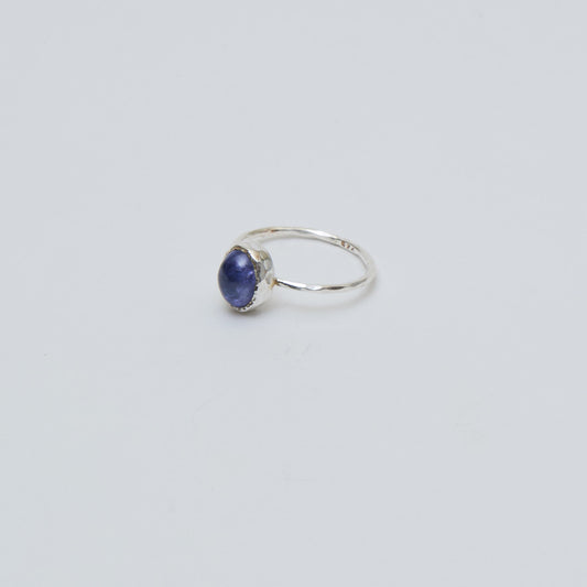 Tanzanite Oval Sterling Ring Sz 9