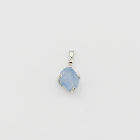 Blue Dumortierite in Quartz Sterling Pendant