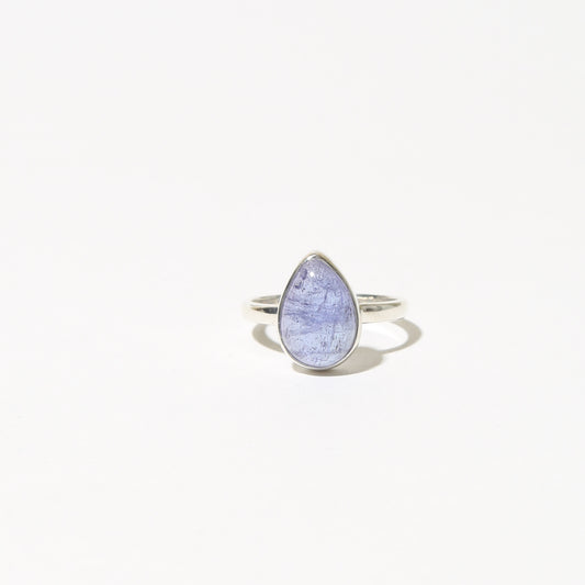 Tanzanite Teardrop Sterling Ring Sz 7