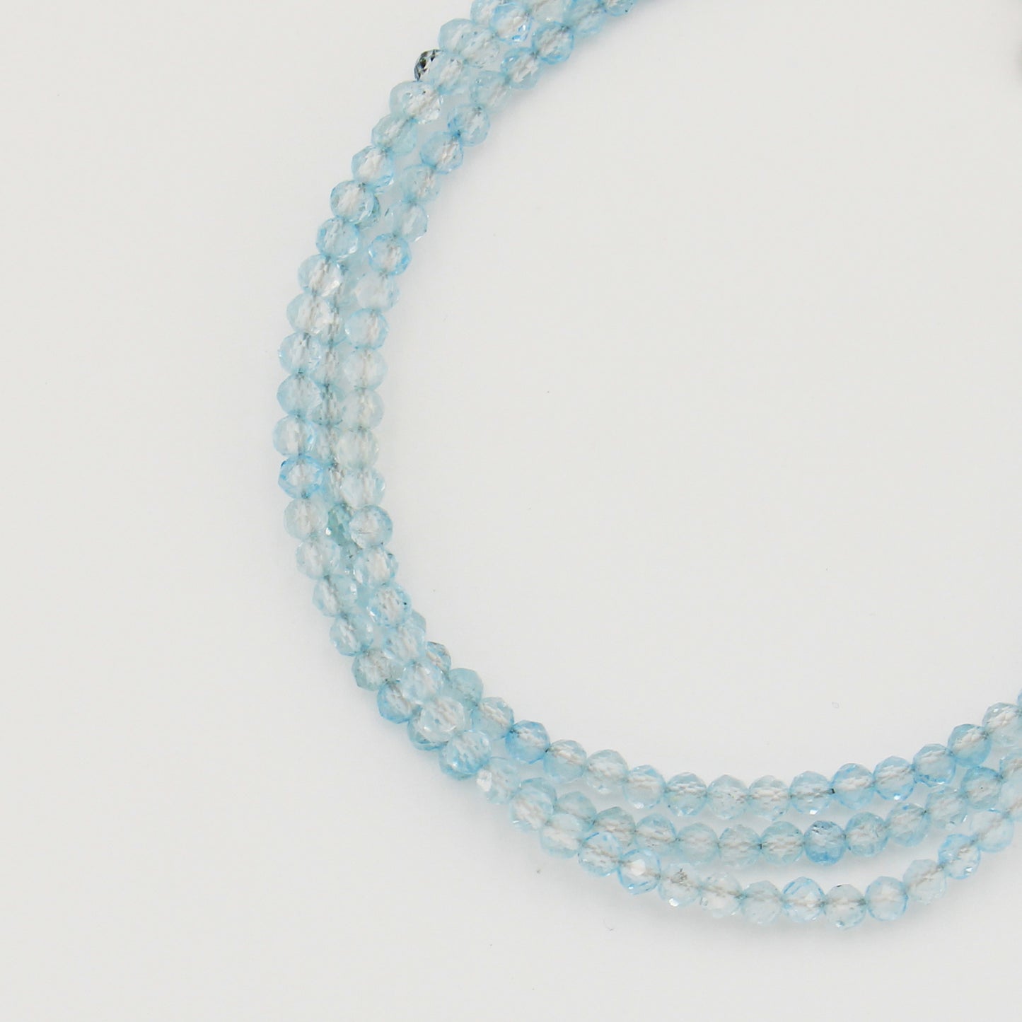Dainty Gemstone Beaded Bracelet Aquamarine