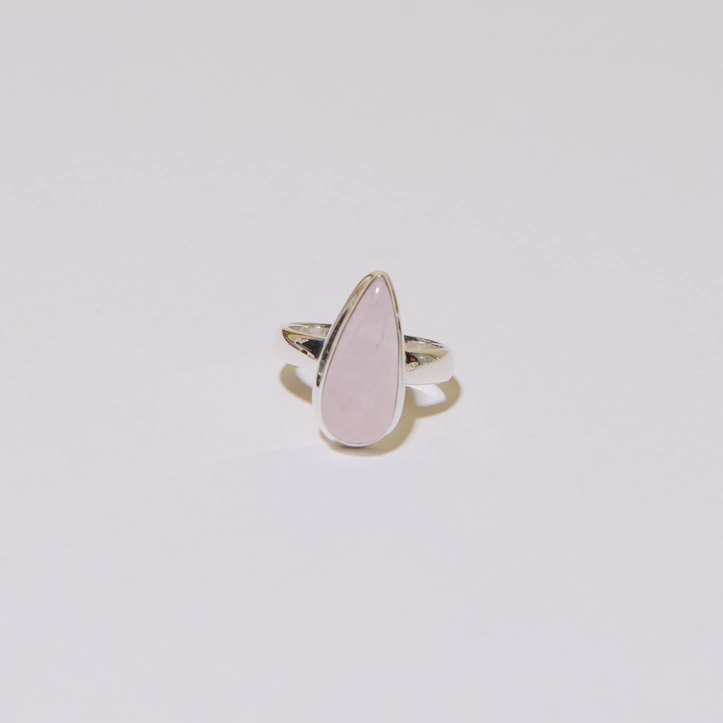 Kunzite Teardrop Sterling Ring Sz 7