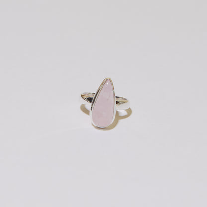 Kunzite Teardrop Sterling Ring Sz 7
