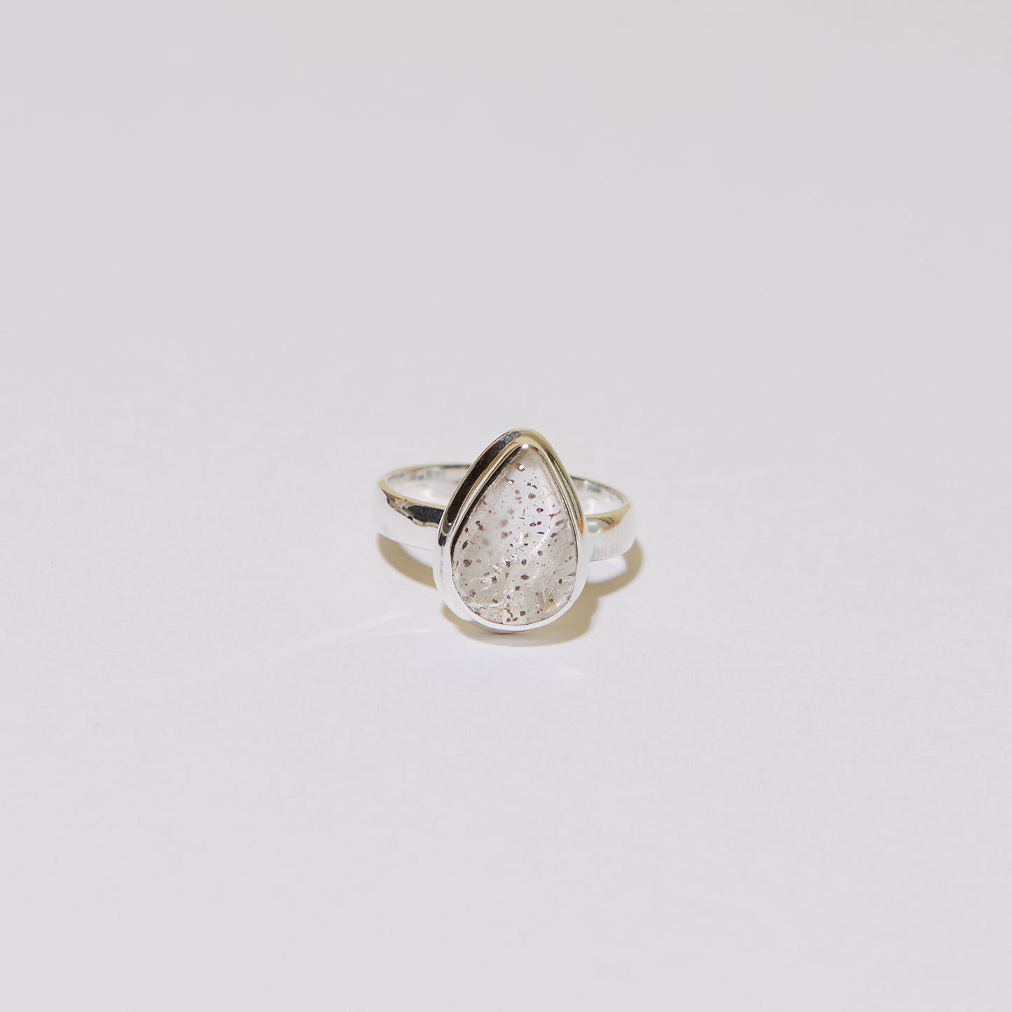 Orire Quartz Teardrop Sterling Ring Sz 8