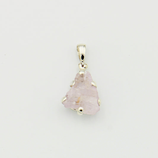 Rough Kunzite Sterling Pendant : 210000021159
