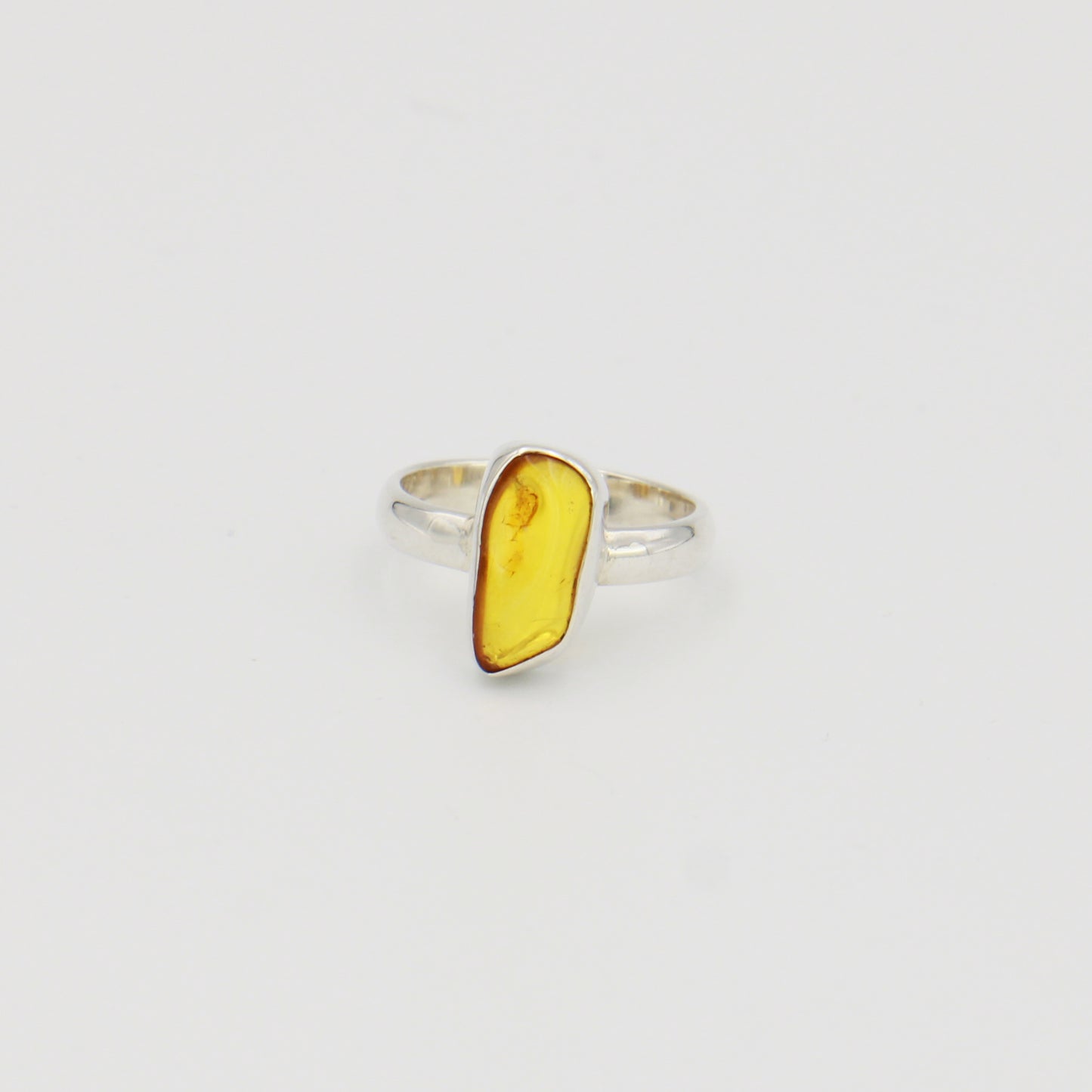 Baltic Amber Sterling Silver Ring Sz 7