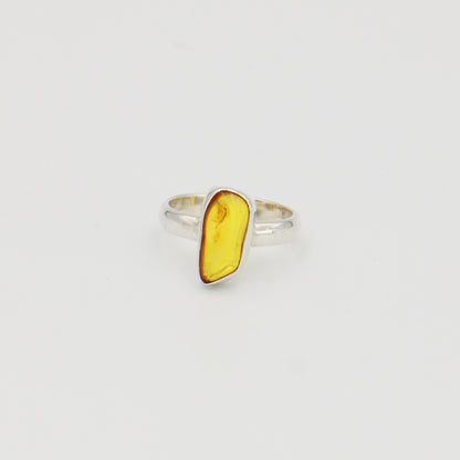 Baltic Amber Sterling Silver Ring Sz 7