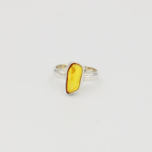 Baltic Amber Sterling Silver Ring Sz 7