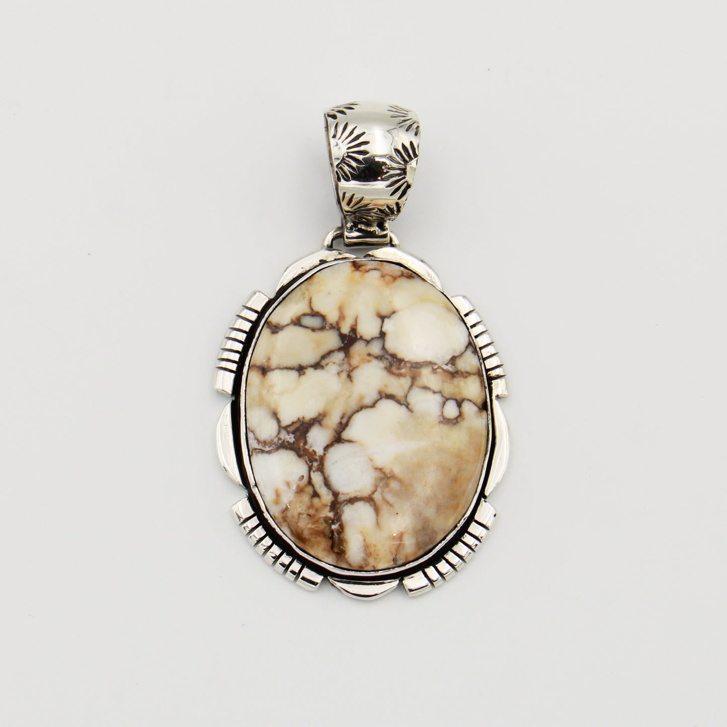 Wild Horse Large Oval Sterling Pendant
