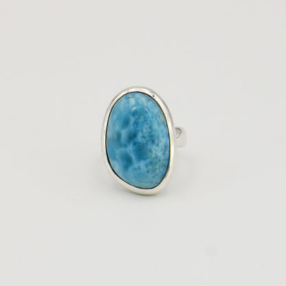 Larimar Large Sterling Ring 8