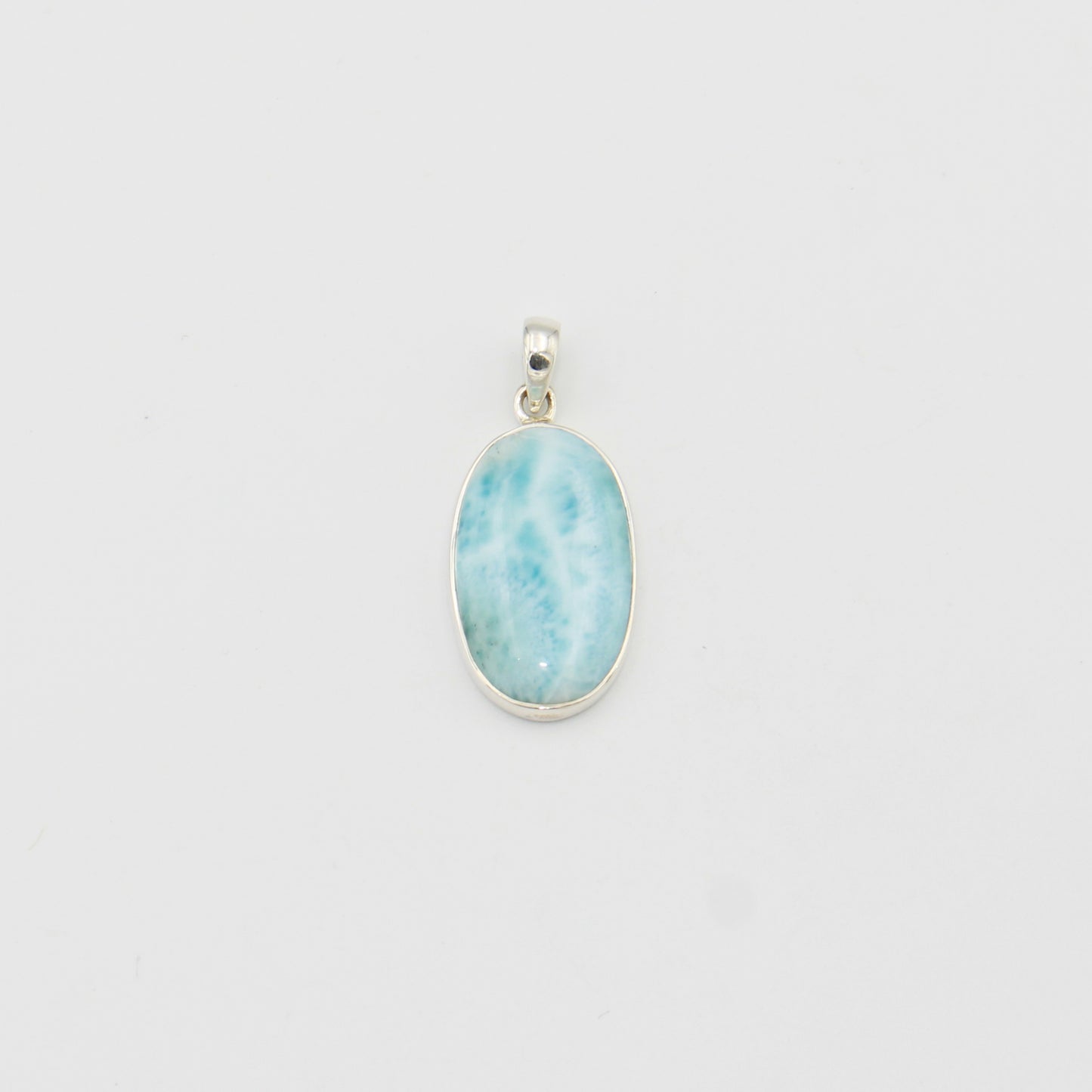 Larimar Long Oval Pendant