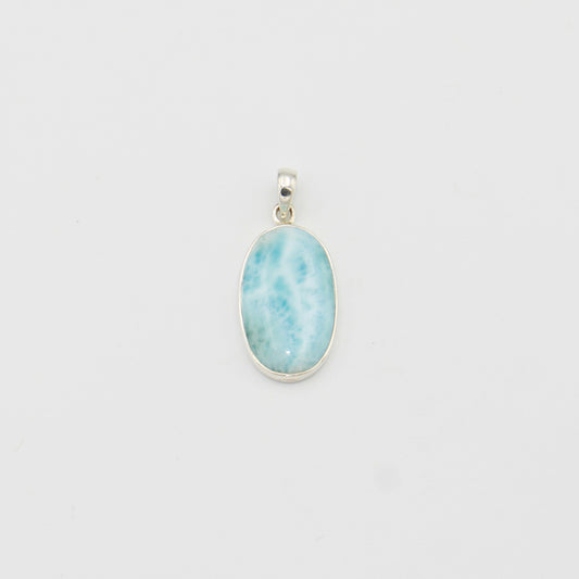 Larimar Long Oval Pendant