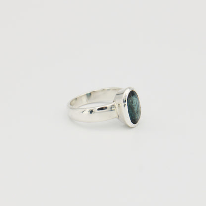 Kyanite Oval Sterling Ring Sz 7