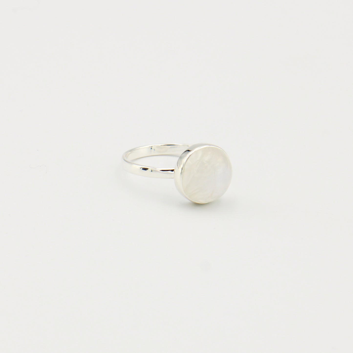 Moonstone Round Sterling Ring Sz 9 : 210000022274