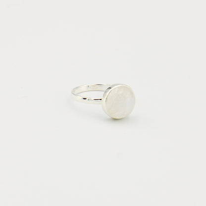 Moonstone Round Sterling Ring Sz 9 : 210000022274