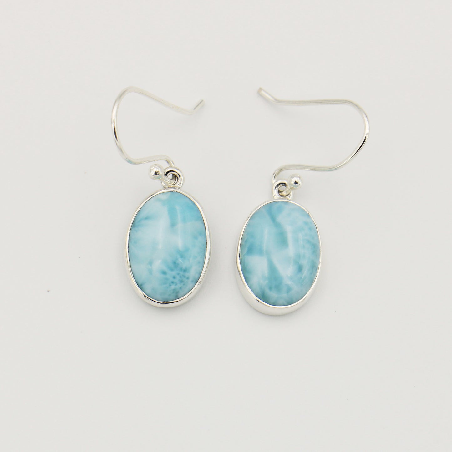 Larimar Oval Sterling Earrings : 210000020760