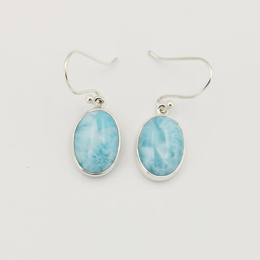Larimar Oval Sterling Earrings : 210000020760
