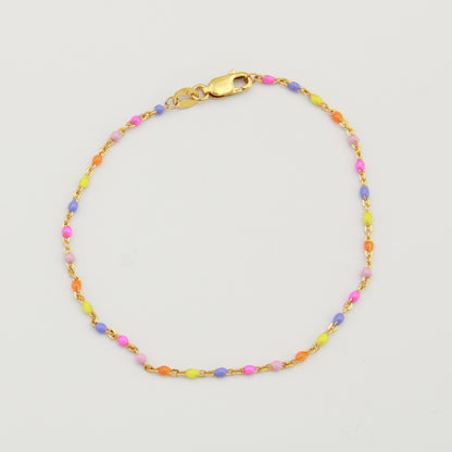 Enamel GF Sterling Bracelet Fluoro