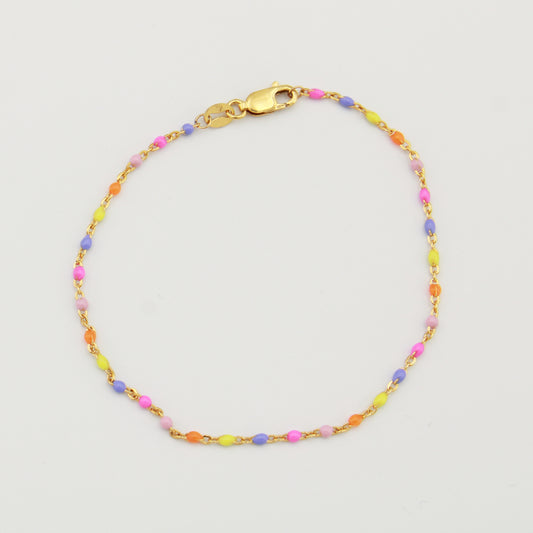Enamel GF Sterling Bracelet Fluoro