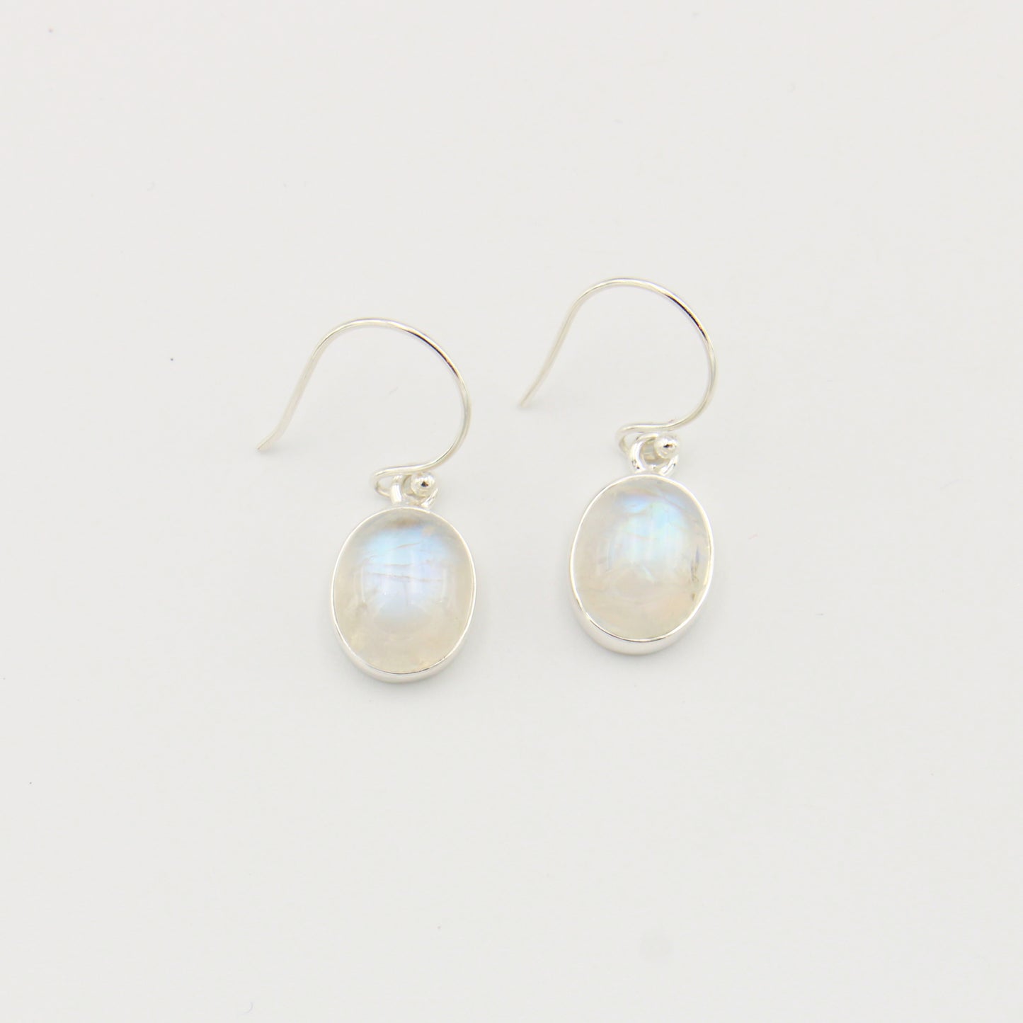 Moonstone Oval Sterling Earrings