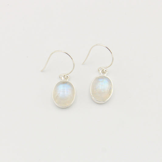 Moonstone Oval Sterling Earrings
