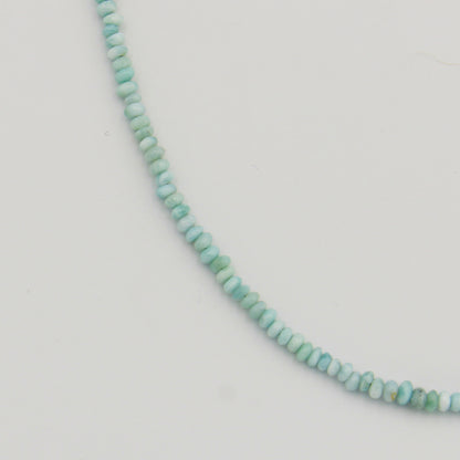 Dainty Larimar Beaded Sterling Necklace