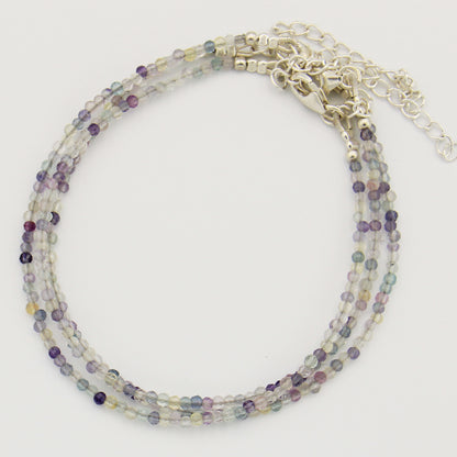 Dainty Gemstone Beaded Bracelet Fluorite