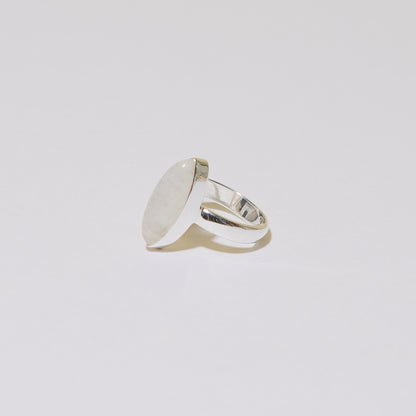 Rainbow Moonstone Marquis Sterling Ring Sz 8