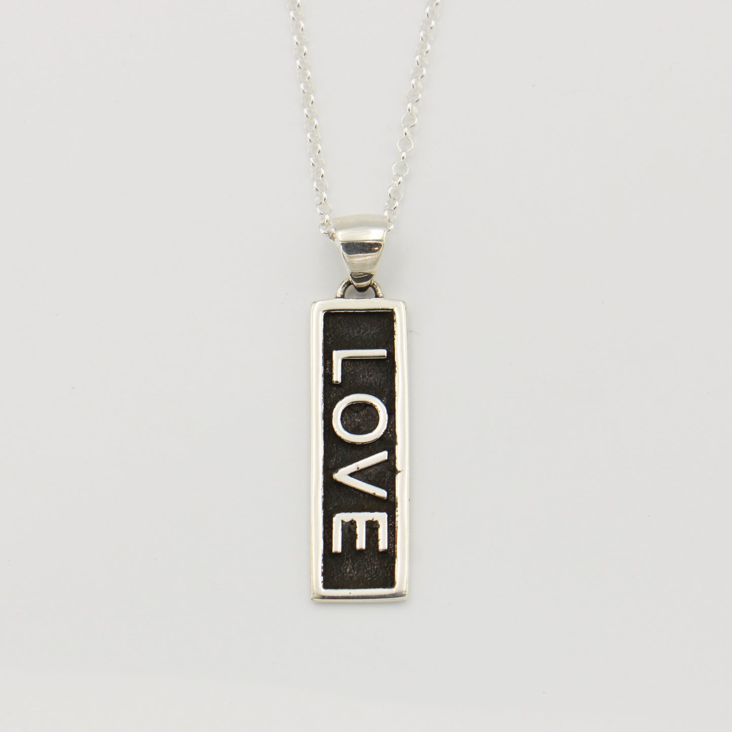 Love Tag Sterling Necklace