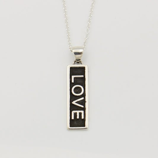 Love Tag Sterling Necklace