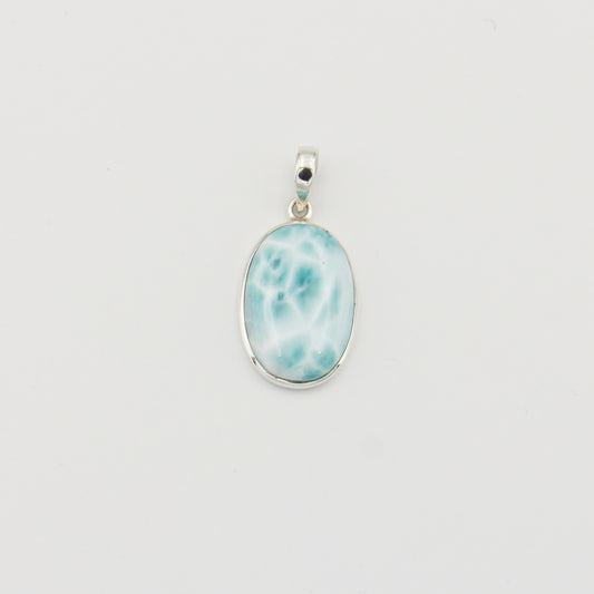 Larimar Oval Sterling Pendant : 210000020841