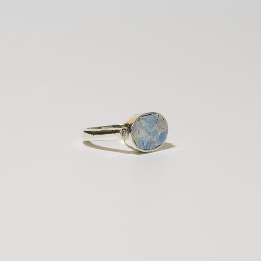 Roman Glass Horizontal Oval Ring 7