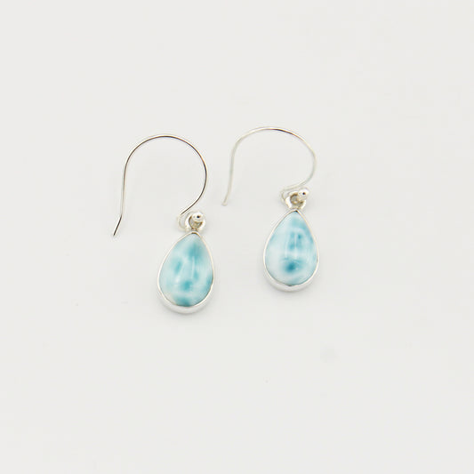 Larimar Pear Sterling Earrings : 210000022357