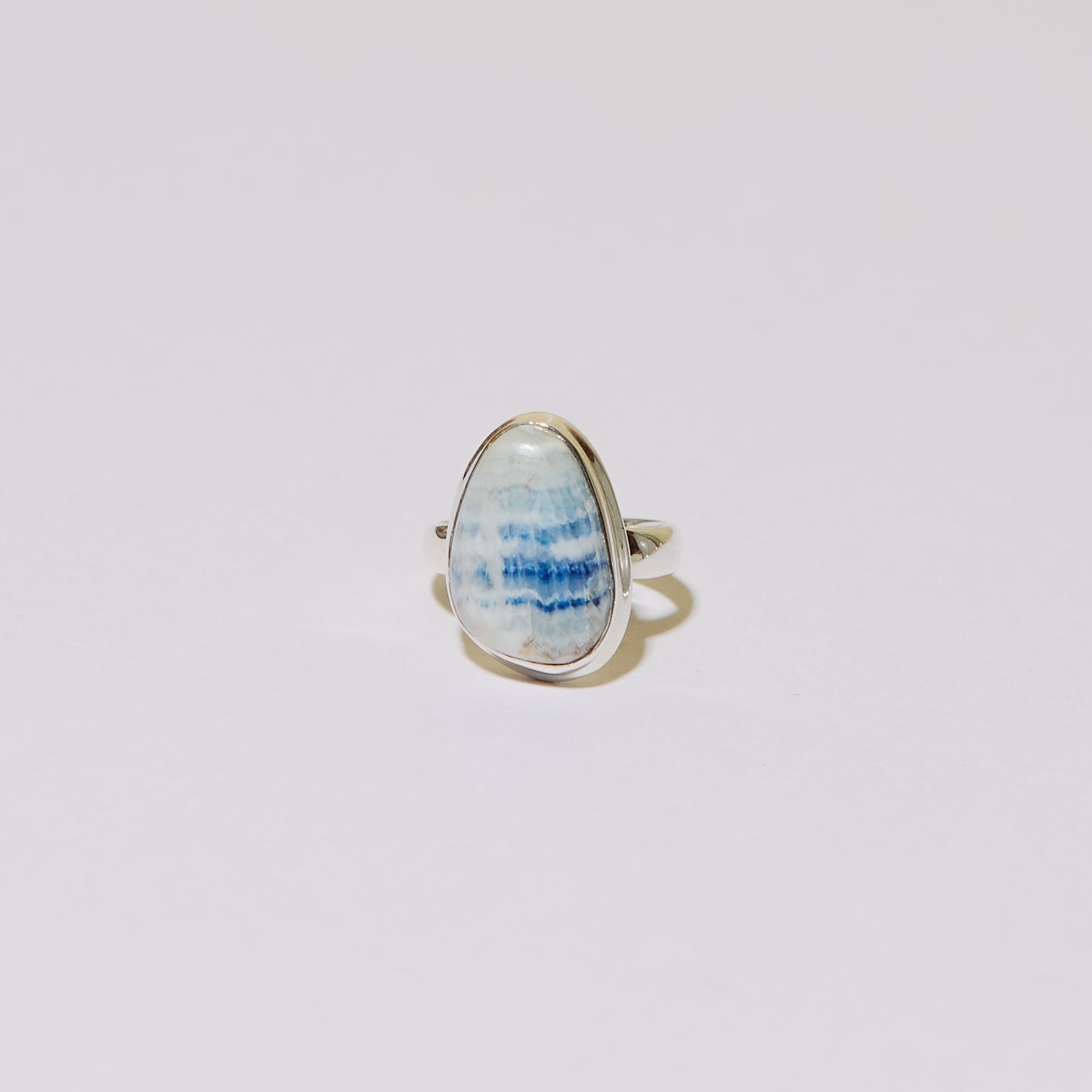Scheelite Ovoid Sterling Ring Sz 6