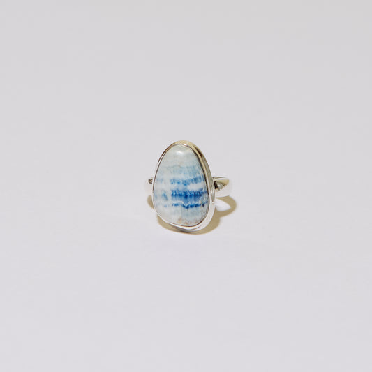 Scheelite Ovoid Sterling Ring Sz 6