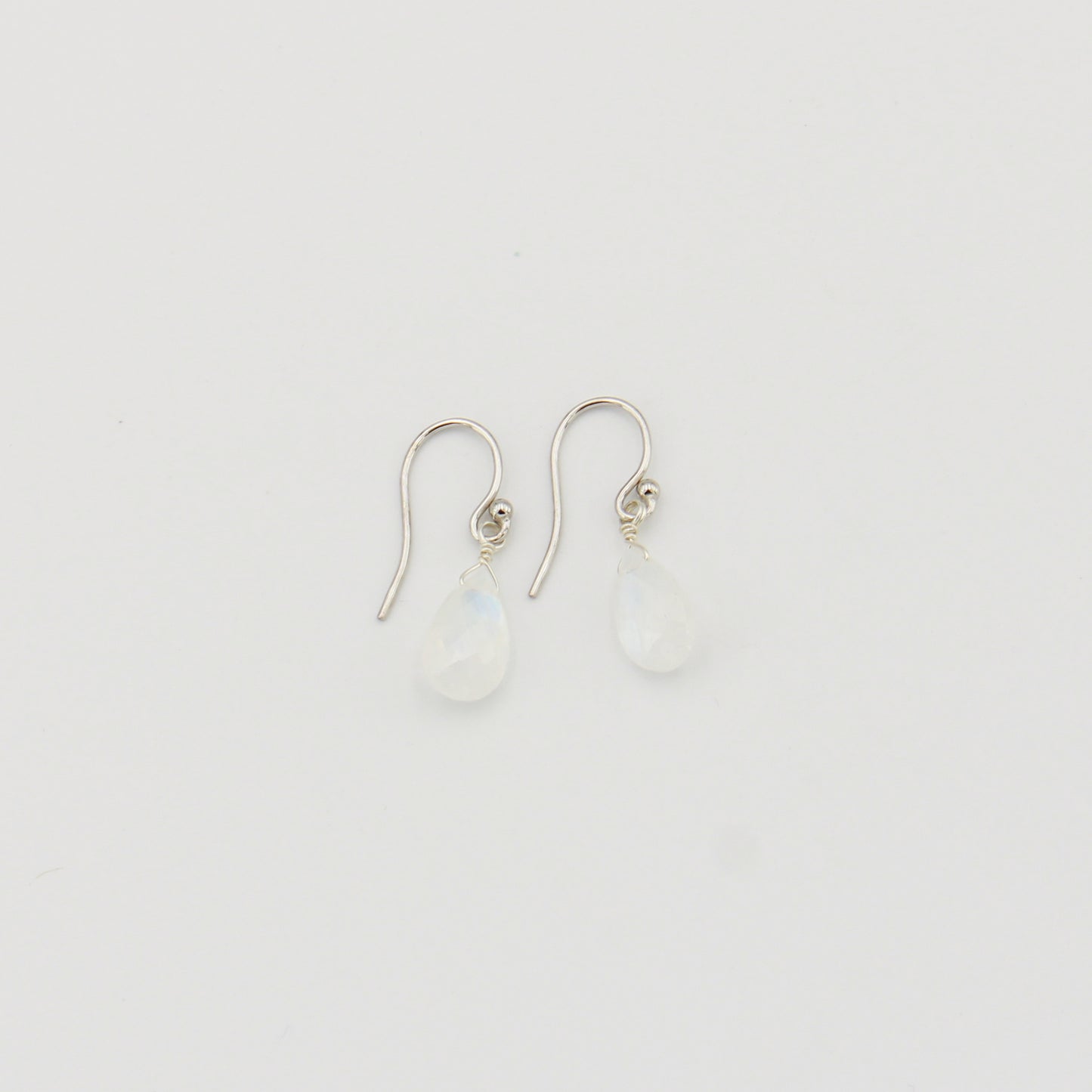 Rainbow Moonstone Faceted Bead Drop Earrings : 210000022096