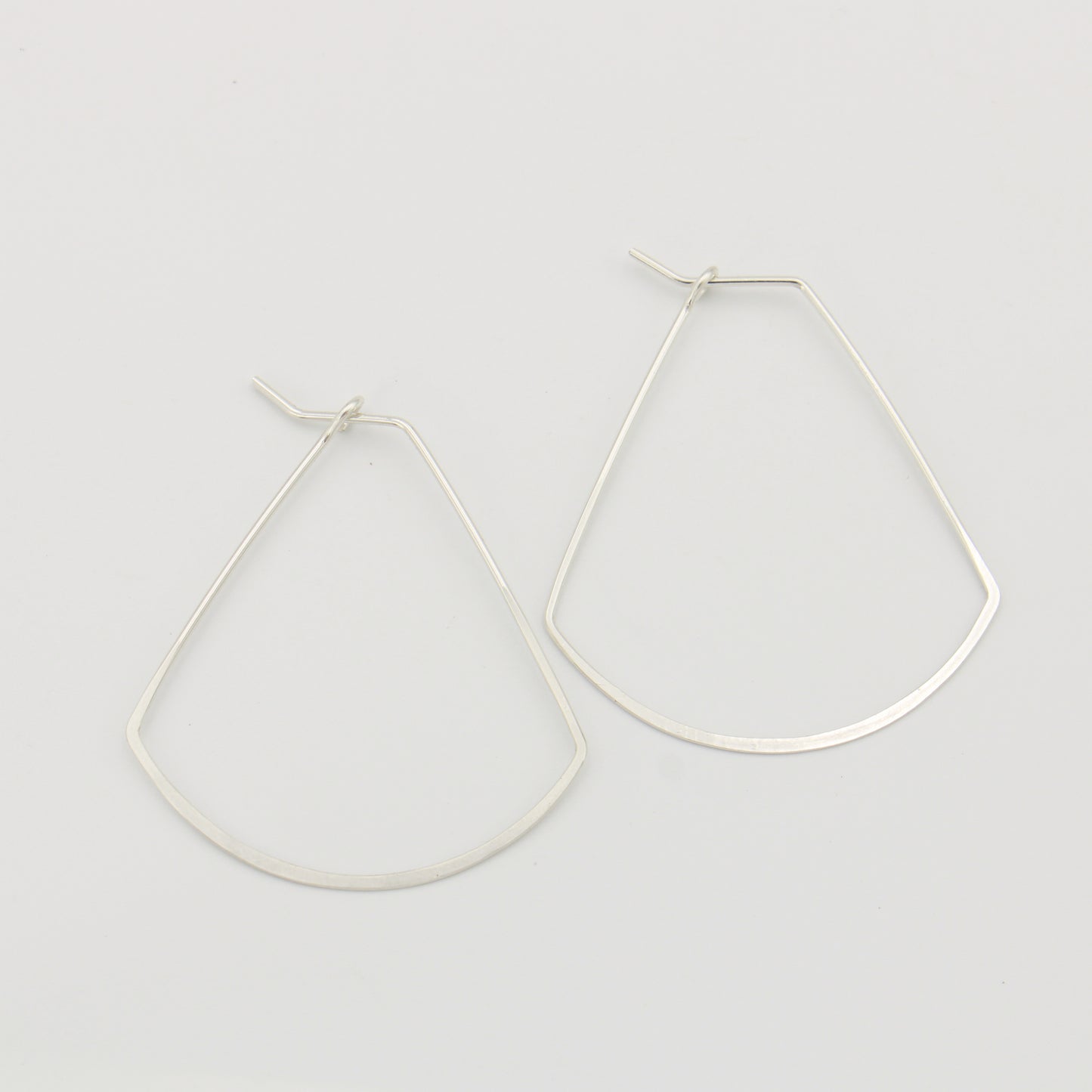 Wire Bell Hoops Sterling