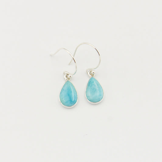 Larimar Pear Sterling Earrings : 210000022359
