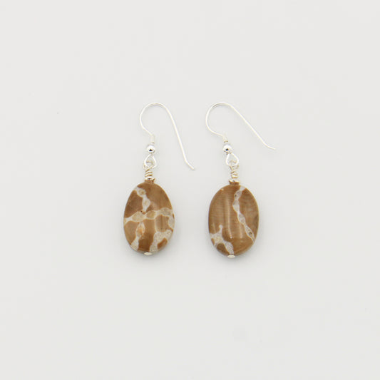 Chain Coral Sterling Earrings