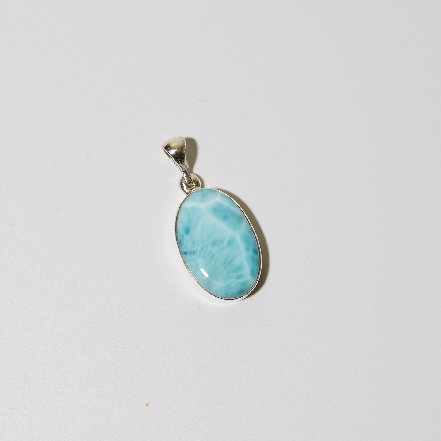 Larimar Oval Sterling Pendant : 210000020242