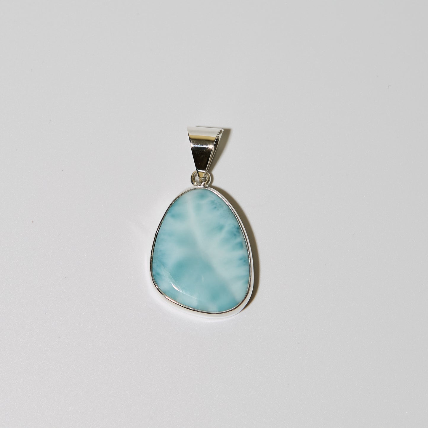 Larimar Ovoid Sterling Pendant