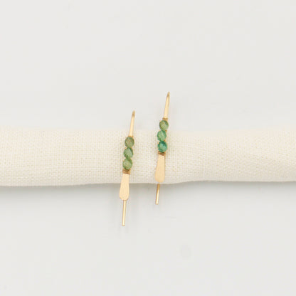 Gemstone Wrapped Petite Threader GF Green Apatite