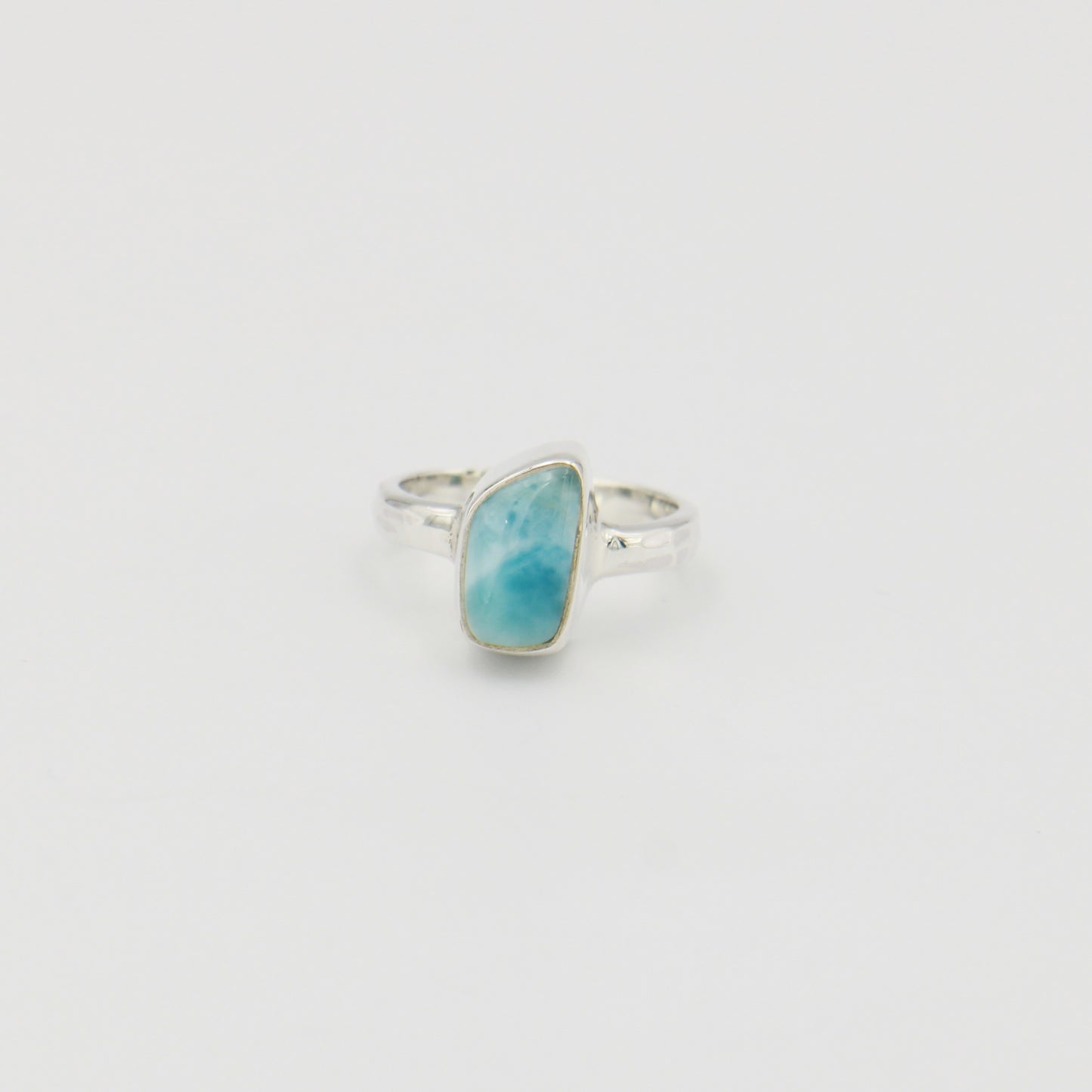 Larimar Rhomboid Sterling Ring Sz 6