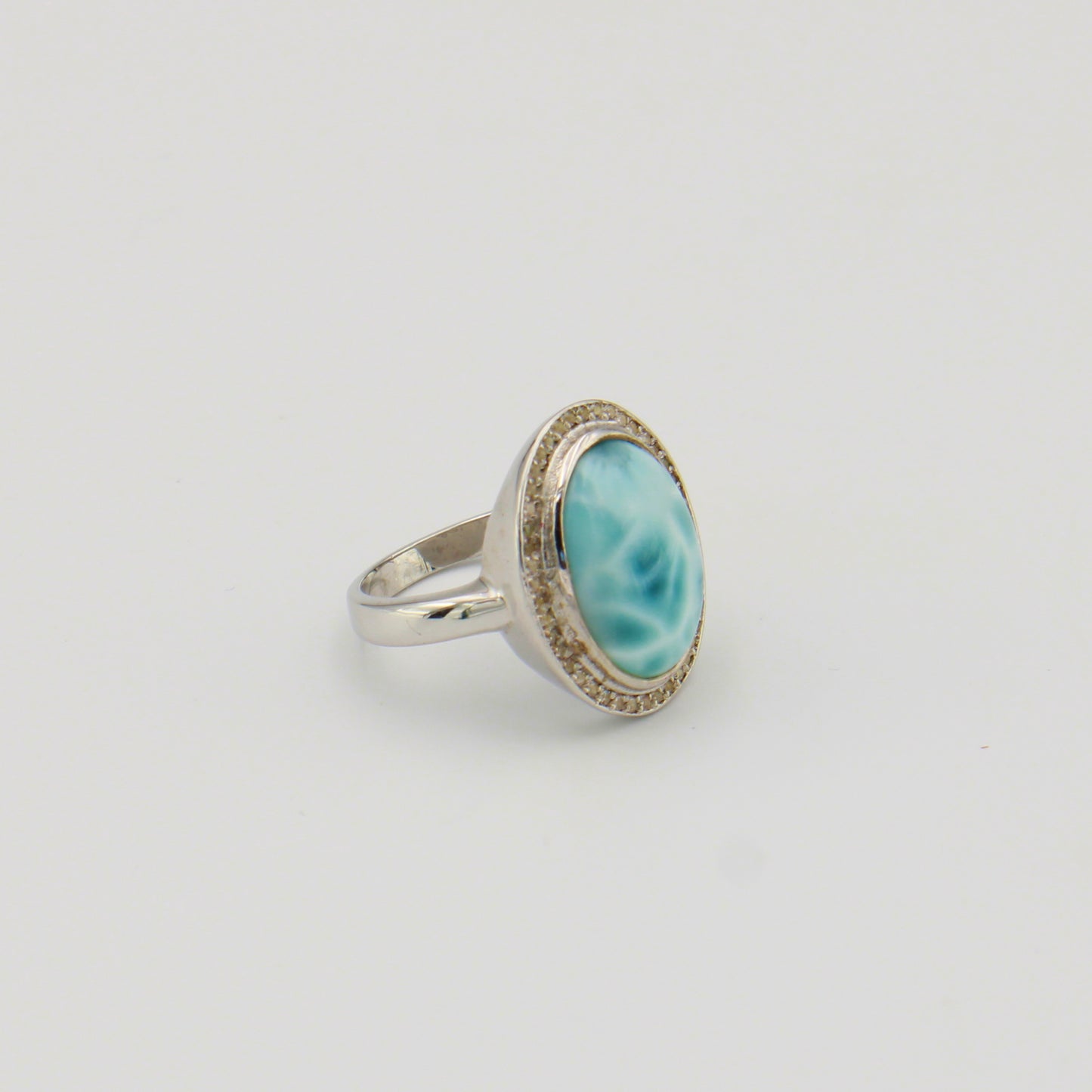 Marahlago Clarity Larimar Sterling Ring 7