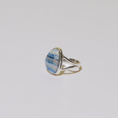 Scheelite Ovoid Sterling Ring Sz 9