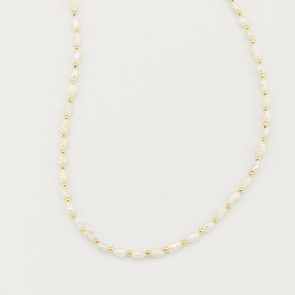 Freshwater Pearl & Beads GF Necklace Adj