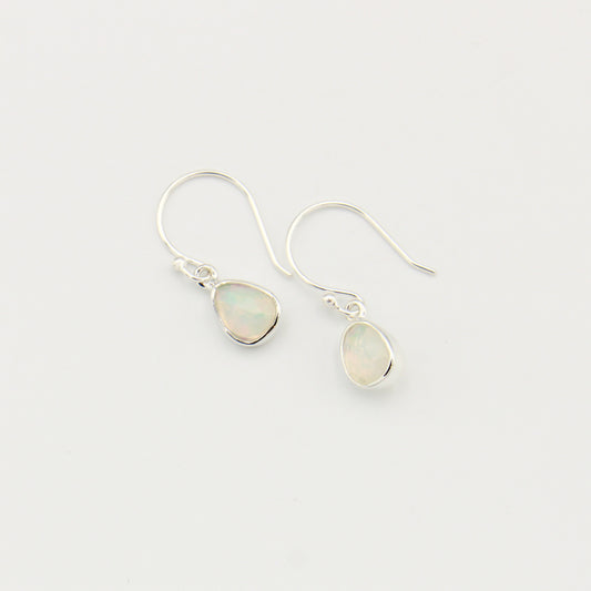 Ethiopian Opal Ovoid Sterling Earrings : 210000022352