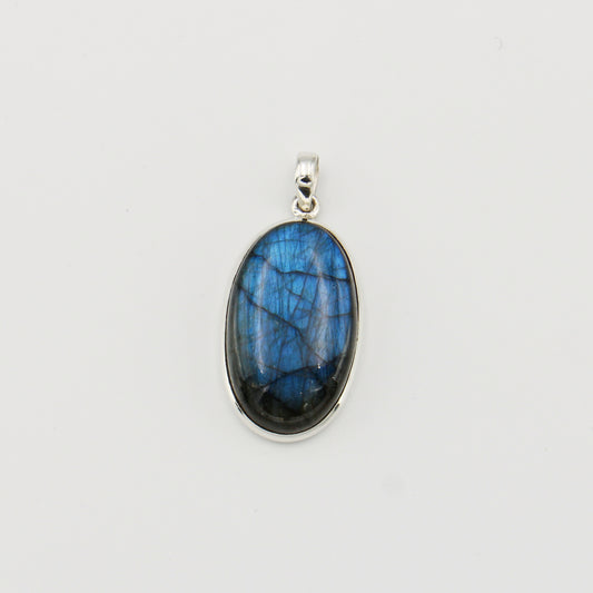 Labradorite Large Oval Sterling Pendant : 210000020830
