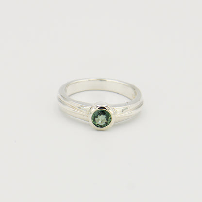 Sapphire Round Ring 7